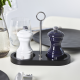 Bamboo Tray for Two Mills with Handle Black - Linea - Peugeot Saveurs PEUGEOT SAVEURS PG44565