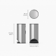 Caixote de Lixo com Pedal 30L Inox - Arc Preto - Joseph Joseph JOSEPH JOSEPH JJ30150