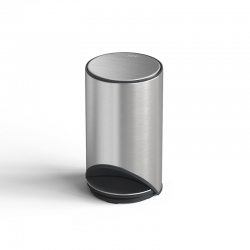 Cubo de Basura con Pedal 10L Inox - Arc Negro - Joseph Joseph JOSEPH JOSEPH JJ30152