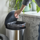 Cubo de Basura con Pedal 10L Inox - Arc Negro - Joseph Joseph JOSEPH JOSEPH JJ30152