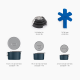 3 Saucepan Set with Lid Holder - Space Stack Midnight Blue - Joseph Joseph JOSEPH JOSEPH JJ1000062