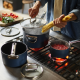 3 Saucepan Set with Lid Holder - Space Stack Midnight Blue - Joseph Joseph JOSEPH JOSEPH JJ1000062
