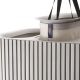 Cesto para Roupa Suja Tripartido 90L Ecru - Tota Luxe - Joseph Joseph JOSEPH JOSEPH JJ5000008