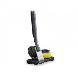 Conjunto Escova e Esponja com Suporte - SinkTech Preto - Joseph Joseph JOSEPH JOSEPH JJ6500011