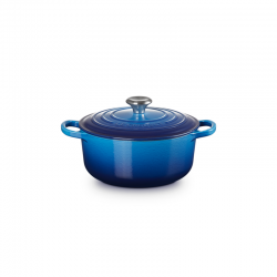Cocotte Redonda 20cm - Azure Azul - Le Creuset