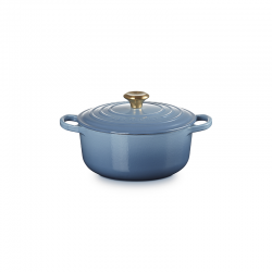 Cast Iron Round Casserole 20cm - Chambray - Le Creuset