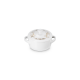 Mini Cocotte Branco com Relevos Dourados 10cm - Holly Branco E Dourado - Le Creuset LE CREUSET LC80036250100003