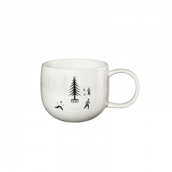 400ml Ice Skating Mug - Joy Snow Tracks White - Asa Selection ASA SELECTION ASA16871286