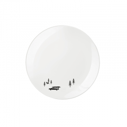 Plato de Postre Skidding Xmas - Joy Snow Tracks Blanco - Asa Selection ASA SELECTION ASA16834286