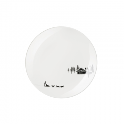 Dessert Plate Sled Dogs - Joy Snow Tracks White - Asa Selection ASA SELECTION ASA16830286