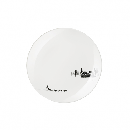 Dessert Plate Sled Dogs - Joy Snow Tracks White - Asa Selection ASA SELECTION ASA16830286