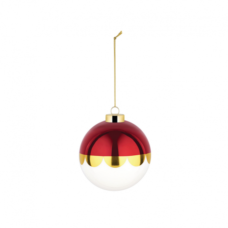 Christmas Bauble - Delight White, Red And Gold - Alessi ALESSI ALESNZ047