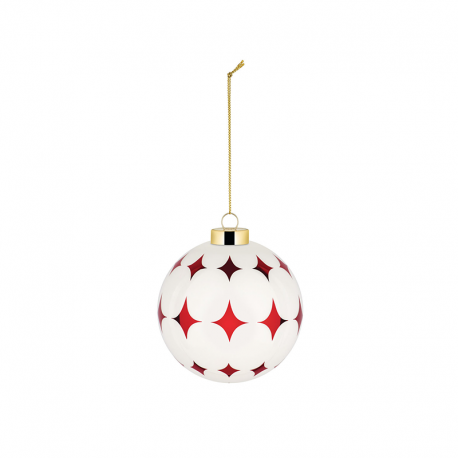 Christmas Bauble Star - Delight White, Red And Gold - Alessi ALESSI ALESNZ045