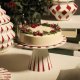 Cake Stand with Foot - Delight White, Red And Gold - Alessi ALESSI ALESNZ05