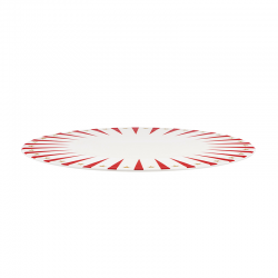 Panettone Serving Plate - Delight White, Red And Gold - Alessi ALESSI ALESNZ06