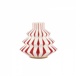 Candlestick - Delight White, Red And Gold - Alessi