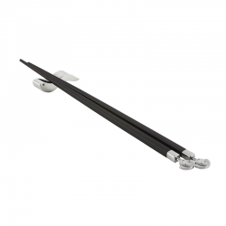 Set of Two Chopsticks - Anna Stick Steel - Alessi ALESSI ALESAM44SET1