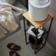 Estante com 2 Prateleiras Topo em Madeira Preto - Tower - Yamazaki YAMAZAKI YMZ5984