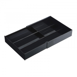 Extendable Drawer Organizer with Slide Black - Tower - Yamazaki