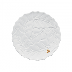 Prato de Sobremesa 20cm Branco - Holly & Berries - Easy Life EASY LIFE ELR2171HOLW
