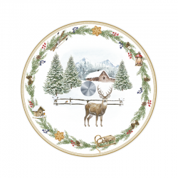 Bandeja Giratoria de Vidrio 32cm - White Forest Multicolorido - Easy Life EASY LIFE ELR0441WHIF