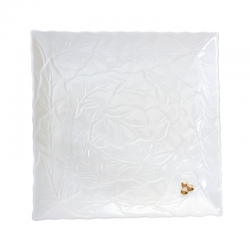 Travessa 30x30cm Branco - Holly & Berries - Easy Life EASY LIFE ELR2178HOLW