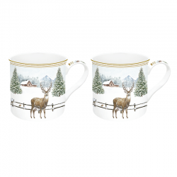 Juego de 2 Tazas 300ml - White Forest Multicolorido - Easy Life EASY LIFE ELR0171WHIF