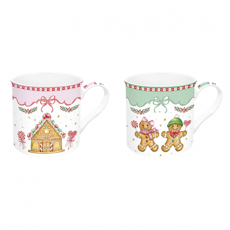 Juego de 2 Tazas 300ml - Sweet Christmas Multicolorido - Easy Life EASY LIFE ELR0178SWEC