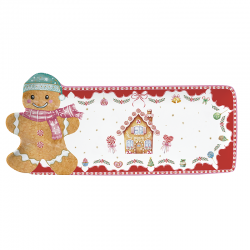 Bandeja para Servir 36x16cm - Sweet Christmas Multicolorido - Easy Life EASY LIFE ELR1471SWEC