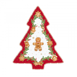 Prato de Servir 20,5x25,5 cm - Fancy Gingerbread Multicolorido - Easy Life EASY LIFE ELR1481FANG