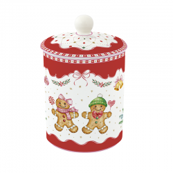 Pote com Tampa 18cm - Sweet Christmas Multicolorido - Easy Life EASY LIFE ELR1444SWEC