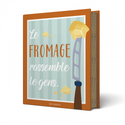 Coffret Faca e Tábua Retangular 'Le Fromage Rassemble les Gens' - Gift Novels - Easy Life EASY LIFE ELR3271GIFN
