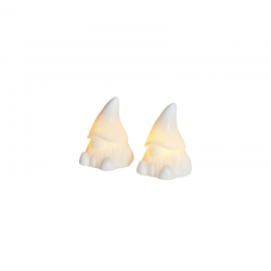 Set of 2 Gnomes Led White 10cm - Coco - Sirius SIRIUS SR13357