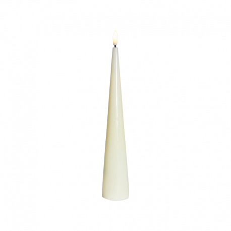 Vela Cone Led 26cm Marfim - Sille Branco - Sirius SIRIUS SR80920