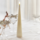 Lacquer Cone Candle Led 26cm Ivory - Sille White - Sirius SIRIUS SR80920
