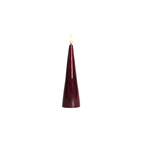 Lacquer Cone Candle Led 17cm Bordeaux - Sille White - Sirius SIRIUS SR80925