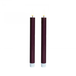 Juego de 2 Velas Recargables 20cm Bordeaux - Sille - Sirius SIRIUS SR80927