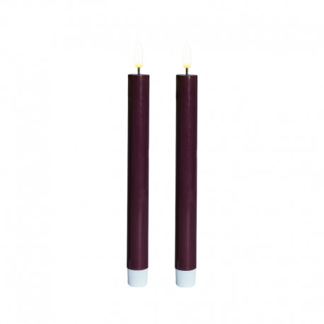 Conj. 2 Velas Recarregáveis 20cm Bordeaux - Sille - Sirius SIRIUS SR80927
