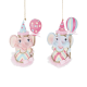 Conjunto de 2 Ornamentos Elefante - Cotton Candy Carnival Multicolorido - Goodwill GOODWILL GWB87450