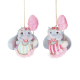 Set de 2 Adornos de Elefante 11,5cm - Cotton Candy Carnival Azul, Crema, Dorado Y Rosa - Goodwill GOODWILL GWB87456