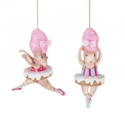 Set of 2 Donut Bettina - Cotton Candy Carnival Blue, Cream, Gold And Pink - Goodwill GOODWILL GWB87454