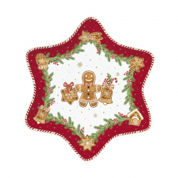 Prato Estrela Ø22,5cm - Fancy Gingerbread Multicolorido - Easy Life EASY LIFE ELR1484FANG