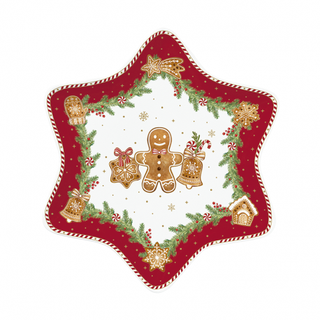 Star-Shaped Plate Ø22,5 cm - Fancy Gingerbread Multicolored - Easy Life EASY LIFE ELR1484FANG