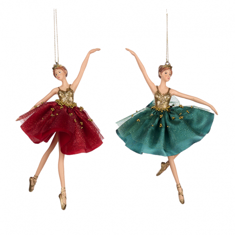 Adorno Bailarina Verde o Rojo 15cm - A Tartan Christmas - Goodwill GOODWILL GWMO96351