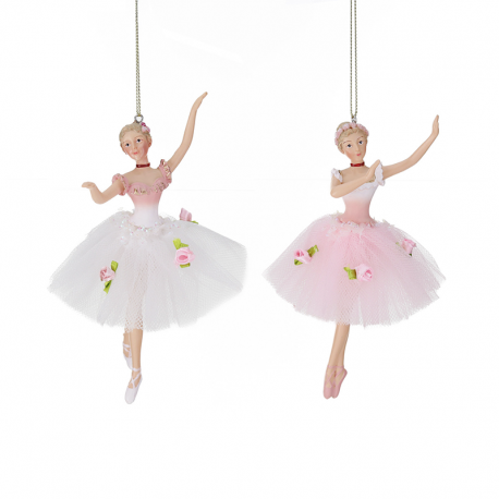 Ornamento Bailarina Degas Branco ou Rosa 16,5cm - The Art of Ballet Branco Y Rosa - Goodwill GOODWILL GWMO96522
