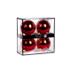 Conjunto de 4 Bolas de Vidro Vermelho Brilhante 10cm - Xmas Balls - Goodwill GOODWILL GWUG60032