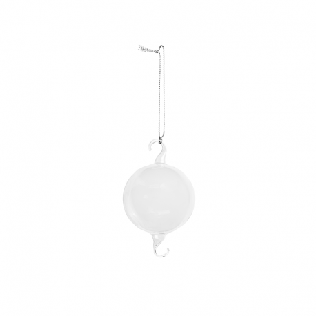 Transparent Glass Ball with 2 Hooks 6cm Transparent - Goodwill GOODWILL GWP15401