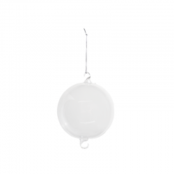 Transparent Glass Ball with 2 Hooks 12cm Transparent - Goodwill GOODWILL GWP15404
