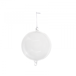 Bola de Vidro com 2 Ganchos Transparente 15cm - Goodwill GOODWILL GWP15405