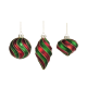 Ornamento Vidro com Riscas em Espiral Vermelho/Verde - Christmas Couture Vermelho E Verde - Goodwill GOODWILL GWP28363